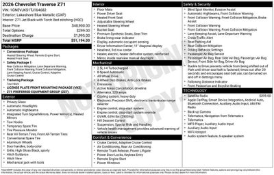 2026 Chevrolet Traverse Z71