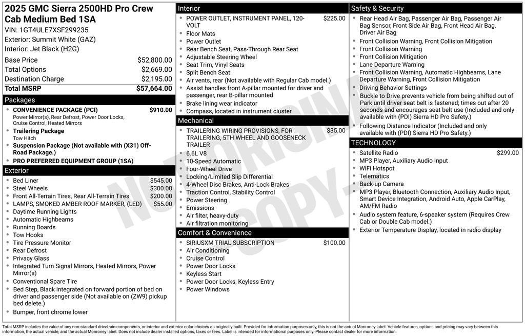 2025 GMC Sierra 2500 HD Pro