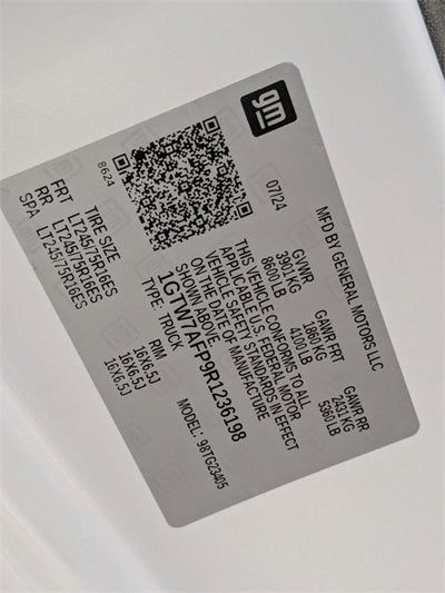 2024 GMC Savana Cargo 2500 Work Van