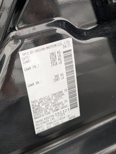 2025 Nissan Altima SV FWD