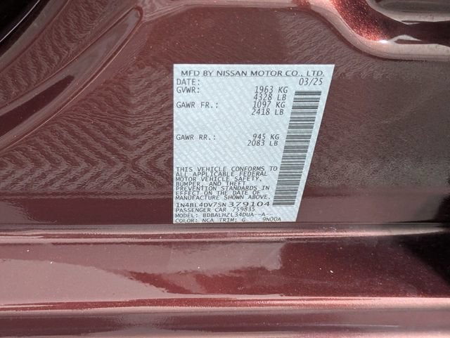 2025 Nissan Altima SV