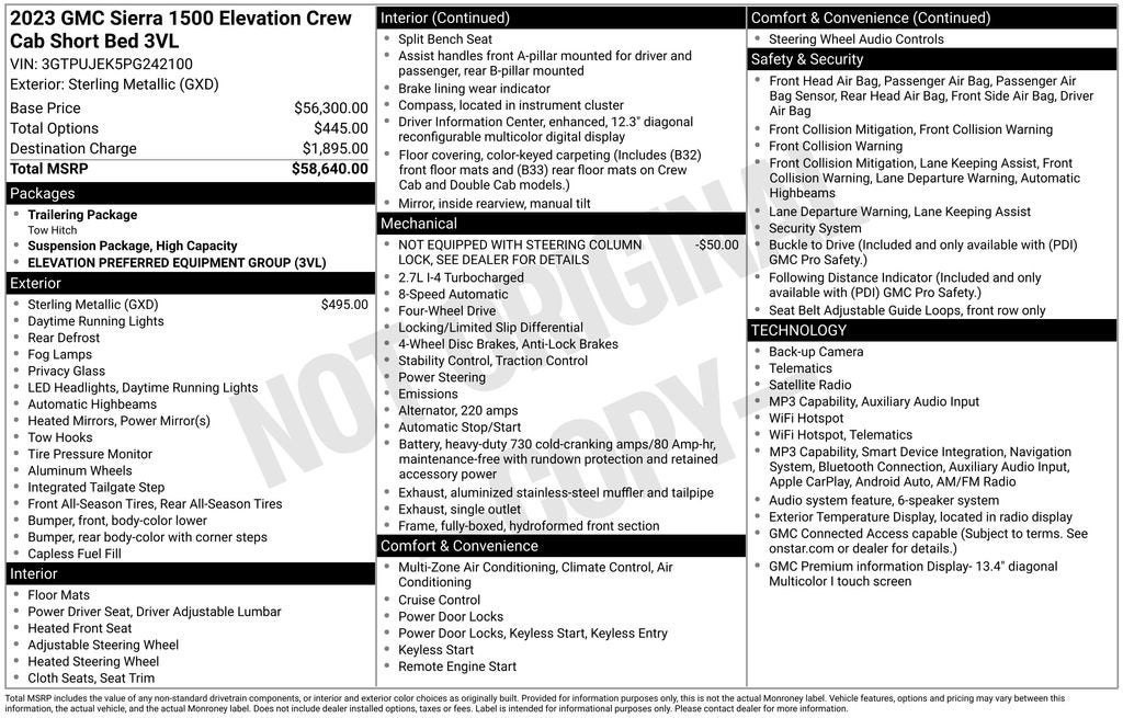 2023 GMC Sierra 1500 Elevation