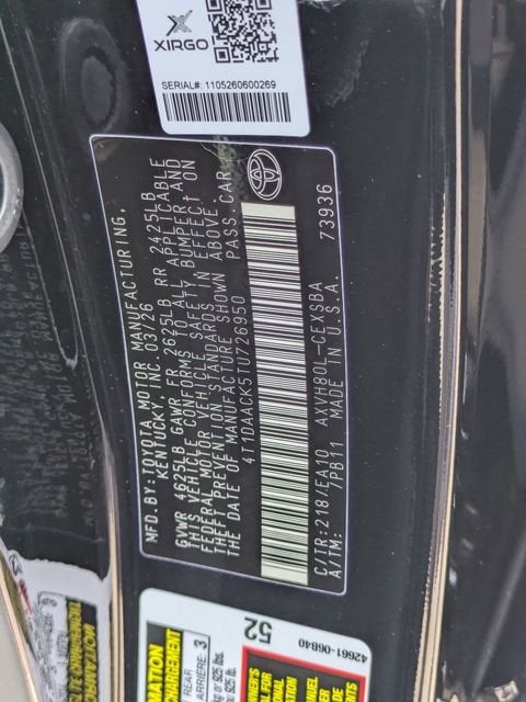 2026 Toyota Camry SE