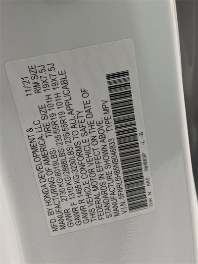 2022 Honda Odyssey Touring