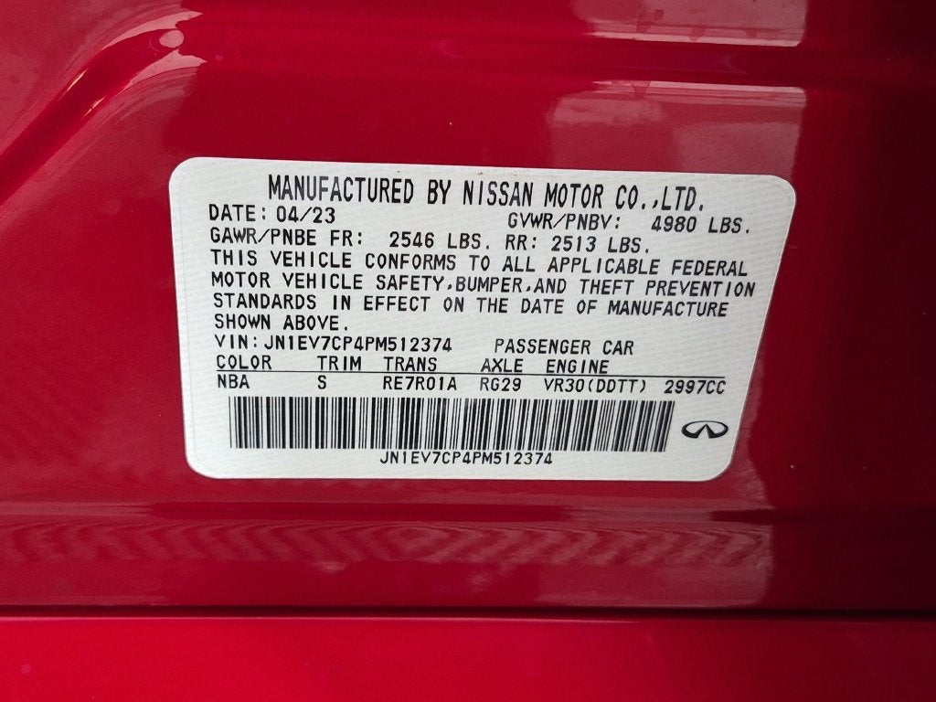 2023 INFINITI Q50 SENSORY